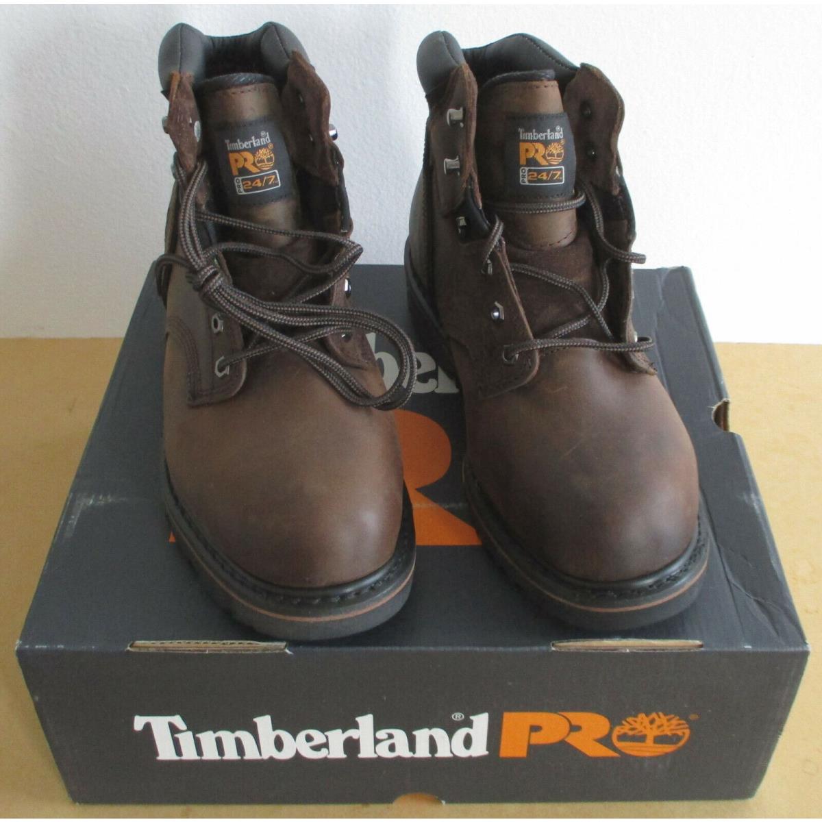 Timberland Pro 6 Pit Boss Steel Toe Work Boots TB33034214 Brown Size 10.5 W