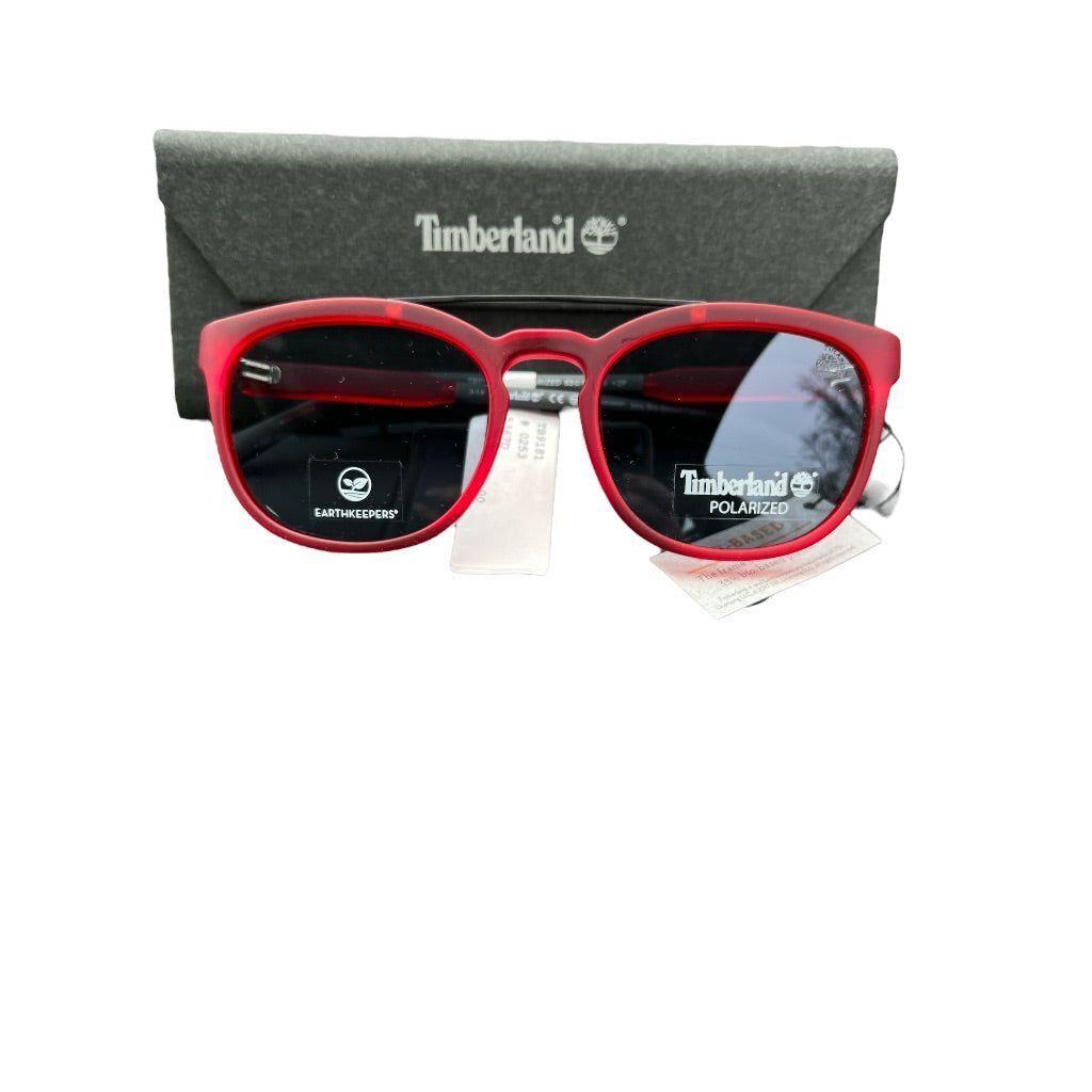 Timberland Red Polarized Sunglasses Earth Keepers TB9181 53 19 145 with Case