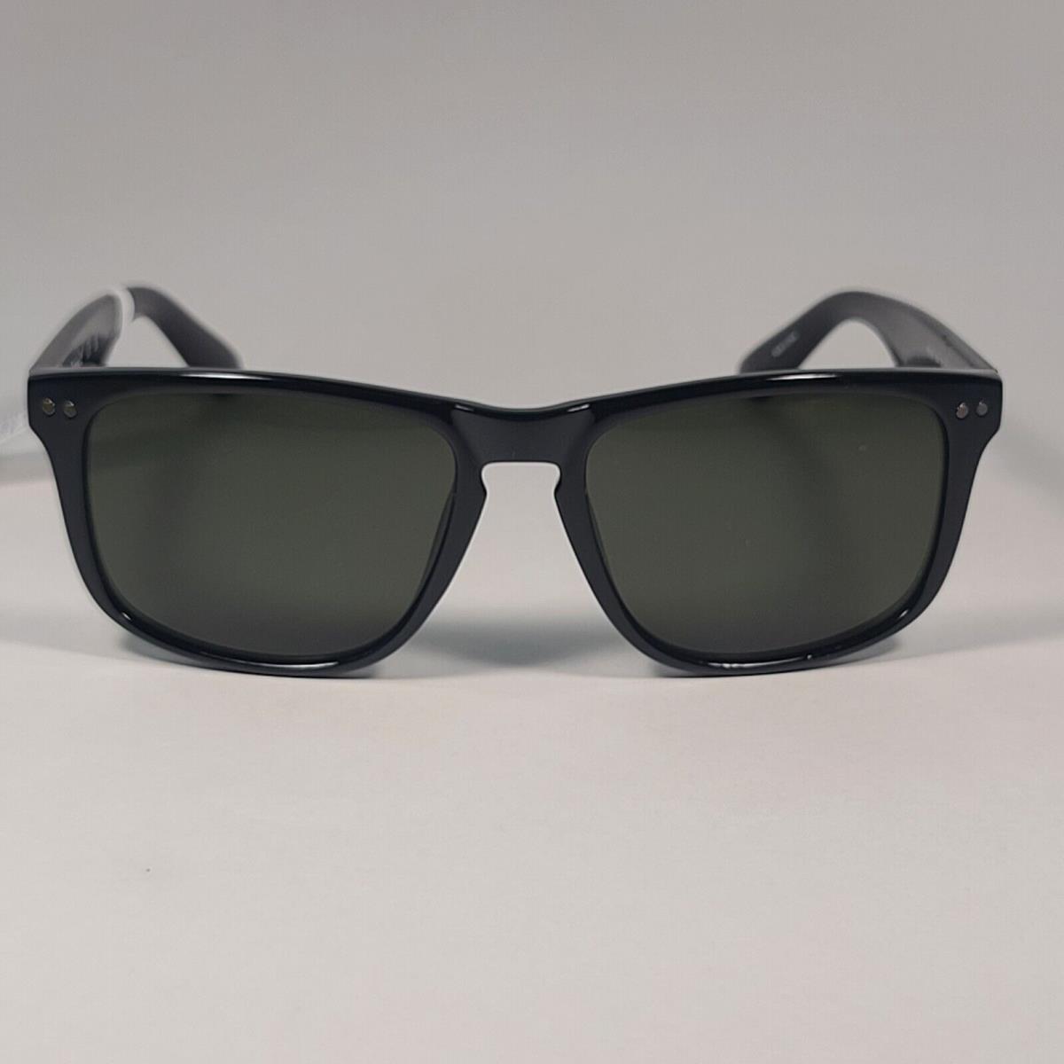 Timberland Rectangular Keyhole Sunglasses Shiny Black Green Lens TB7144 01N 55mm