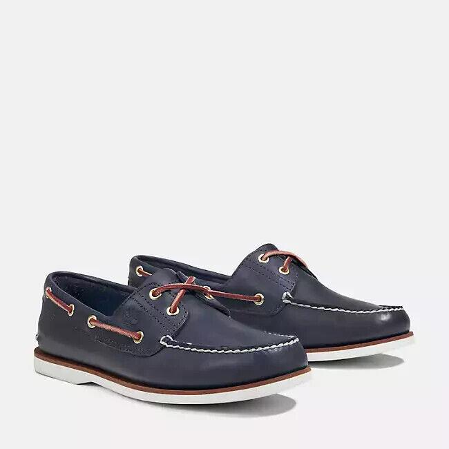 Men`s Timberland Classic 2-Eye Boat Shoes US/10.5 Navy Style: TB 074036 484