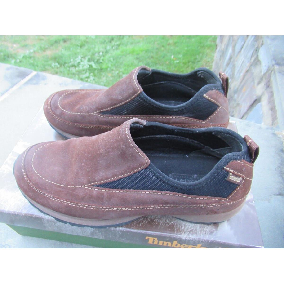 Timberland Women s Prancer Slip On Brown Leather Casual Shoes-7.5 M