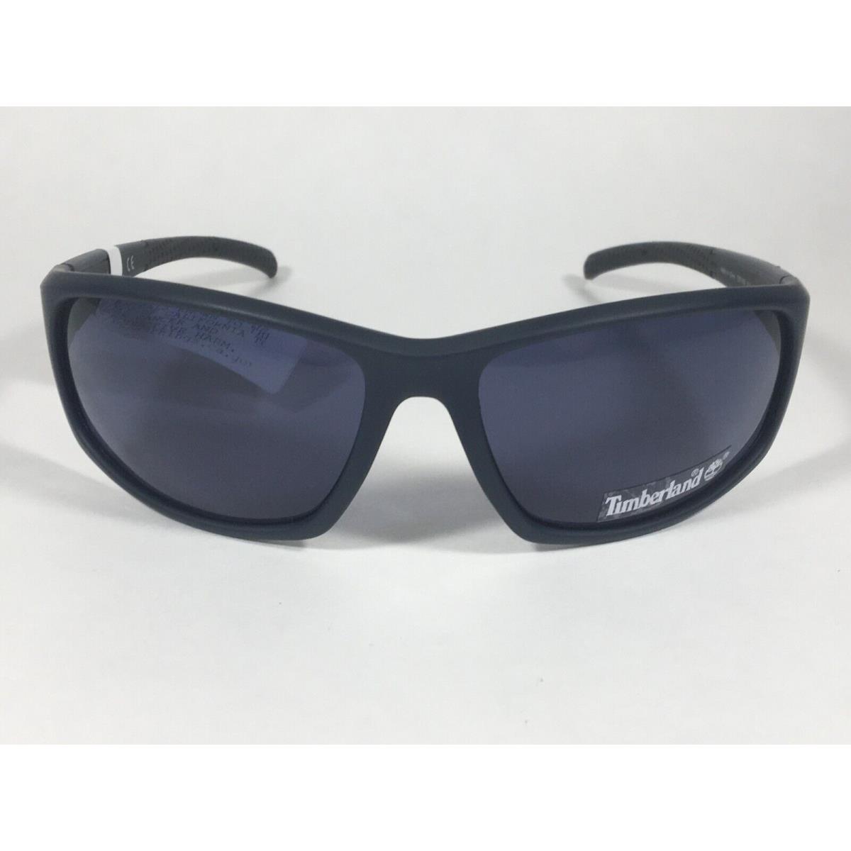 Timberland Men`s TB7189 91V Sport Wrap Sunglasses Navy Blue Frame Gray Lens 65mm