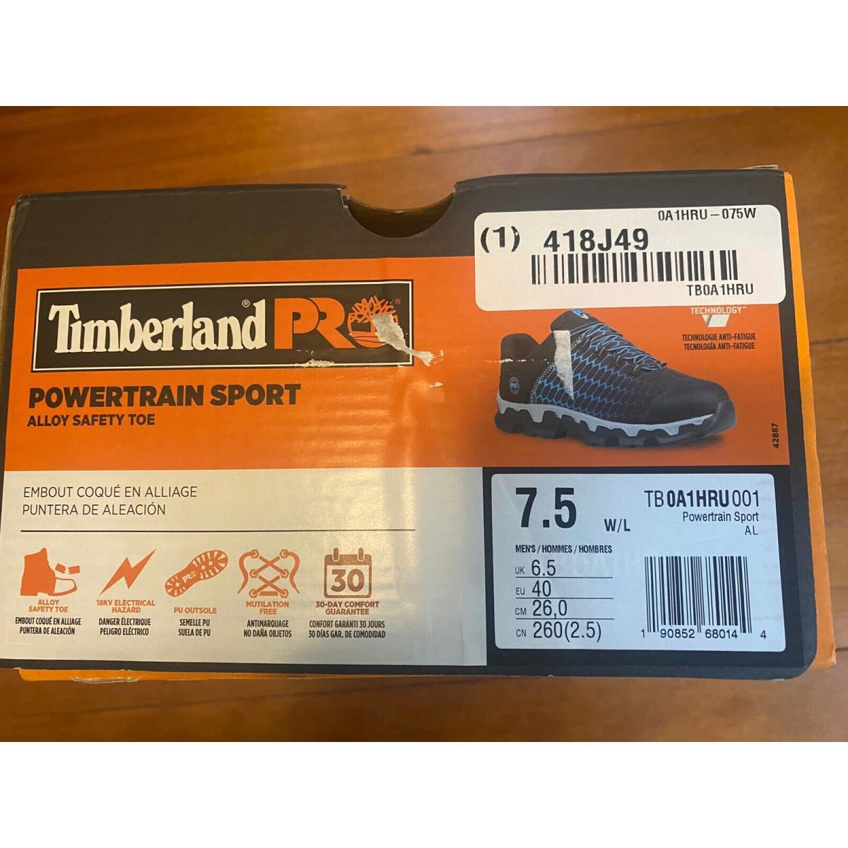 Timberland Pro Powertrain Sport Alloy Safety Toe - Blue Size 7.5 Never Worn