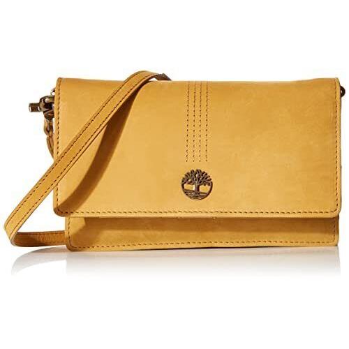 Timberland Womens Wallet Purse Rfid Leather Crossbody Bag Wheat Nubuck One