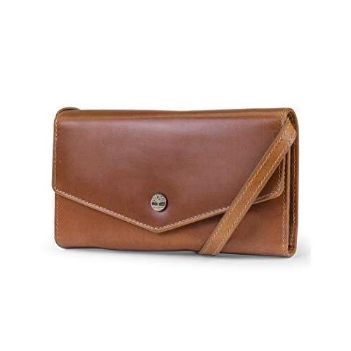 Timberland Womens Rfid Leather Crossbody Wallet Phone Bag with Detachable