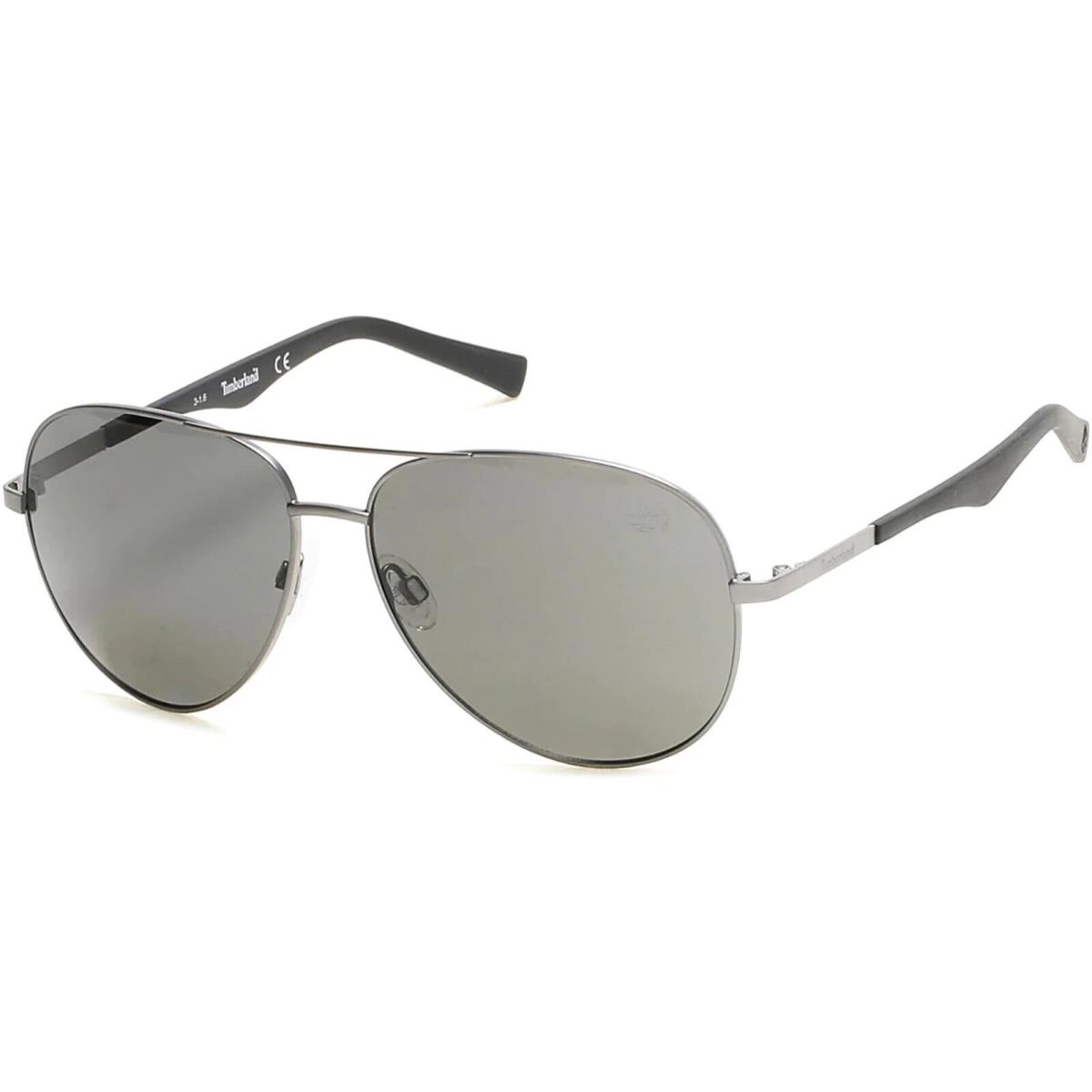 Timberland TB9109 09D Silver Matte Metal Polarized Aviator Sunglasses 59-13-140