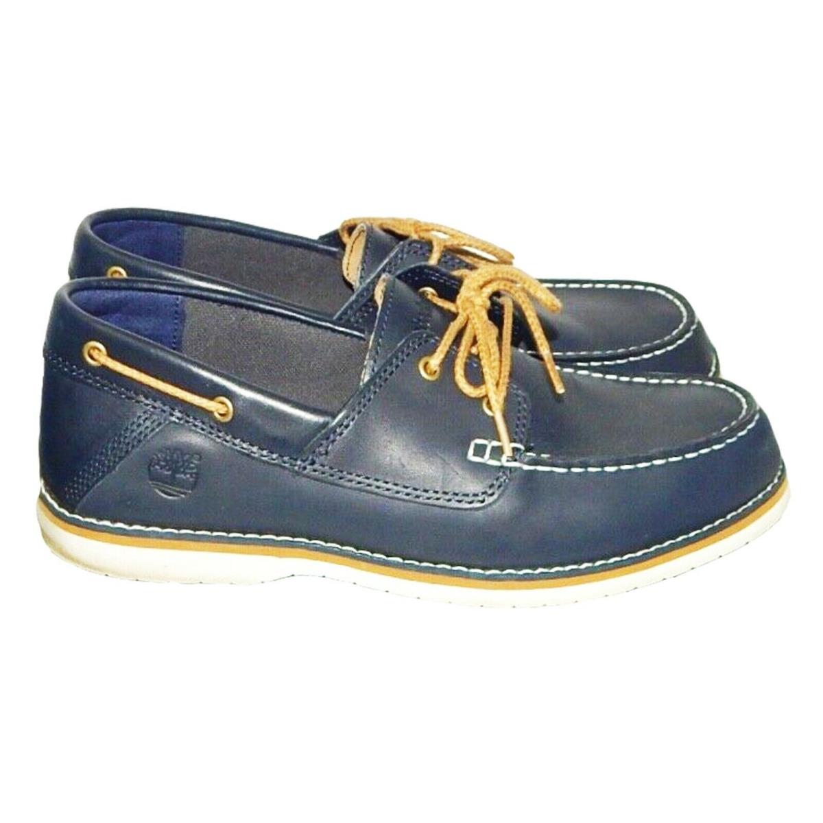 Timberland Men`s Bluffton 2 Eye Navy Fg TB09549B Boat Shoes Size 10.5 M