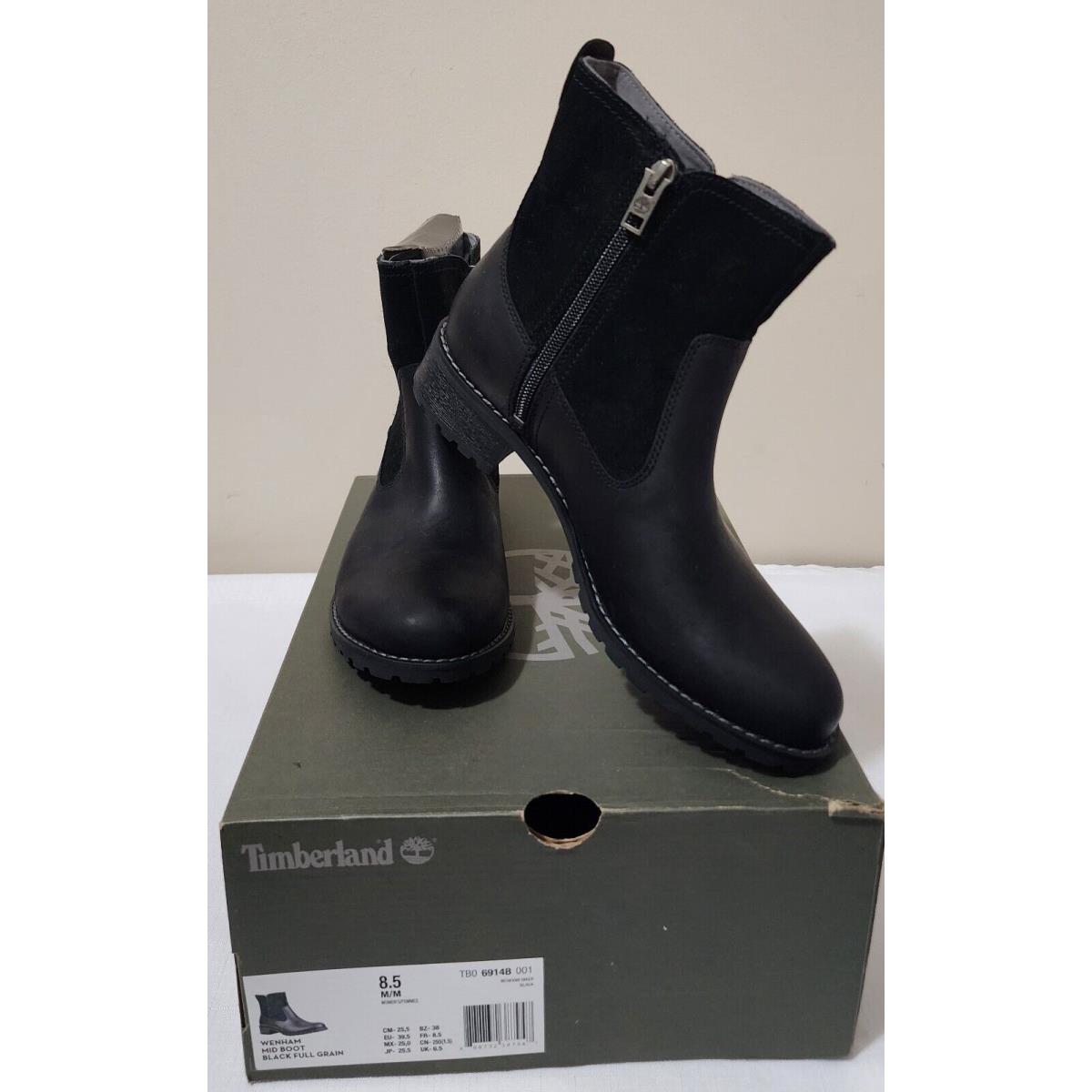 Timberland W Bethel Biker 6914B Womens Size 8.5M Winter Boot Black