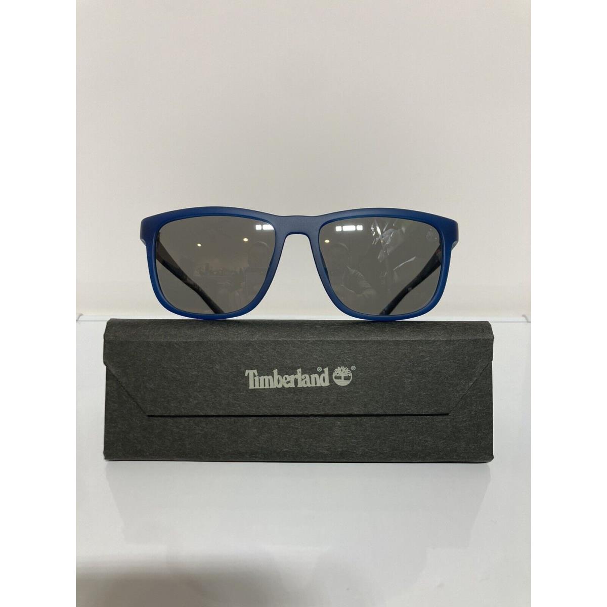 Timberland Polarized TB9162 91D Satin Blue Plastic Sunglasses 55mm