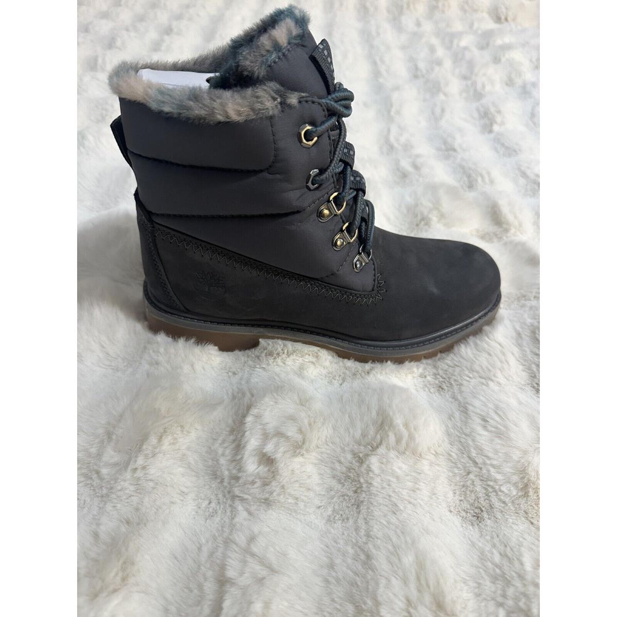 Timberland Women`s 6 Premium Boot Dark Grey Nubuck US 7.5 Warm Lined