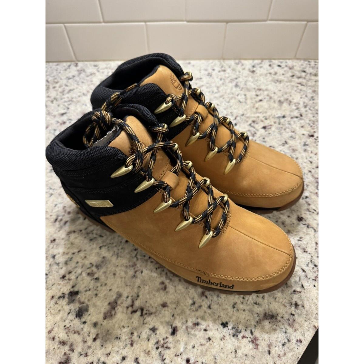 Timberland Men`s Euro Sprint Leather Hiker Boots Wheat Black Gray A1NHJ 9.5