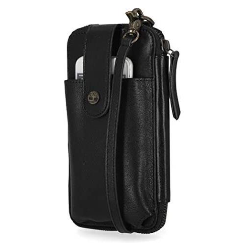 Timberland Womens Wallet Rfid Leather Crossbody Phone Bag Black Cav One Size US - Exterior: Black