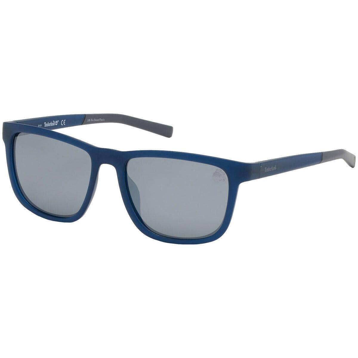 Timberland Sunglasses TB 9162 91D Polarized Matte Blue / Smoke 55mm