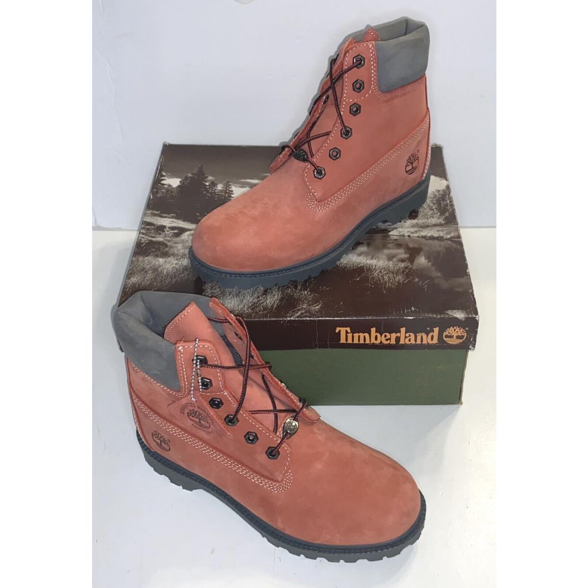 Timberland Waterville Rosebud Grey/salmon Suede Boots Womens Size 9 M 20378