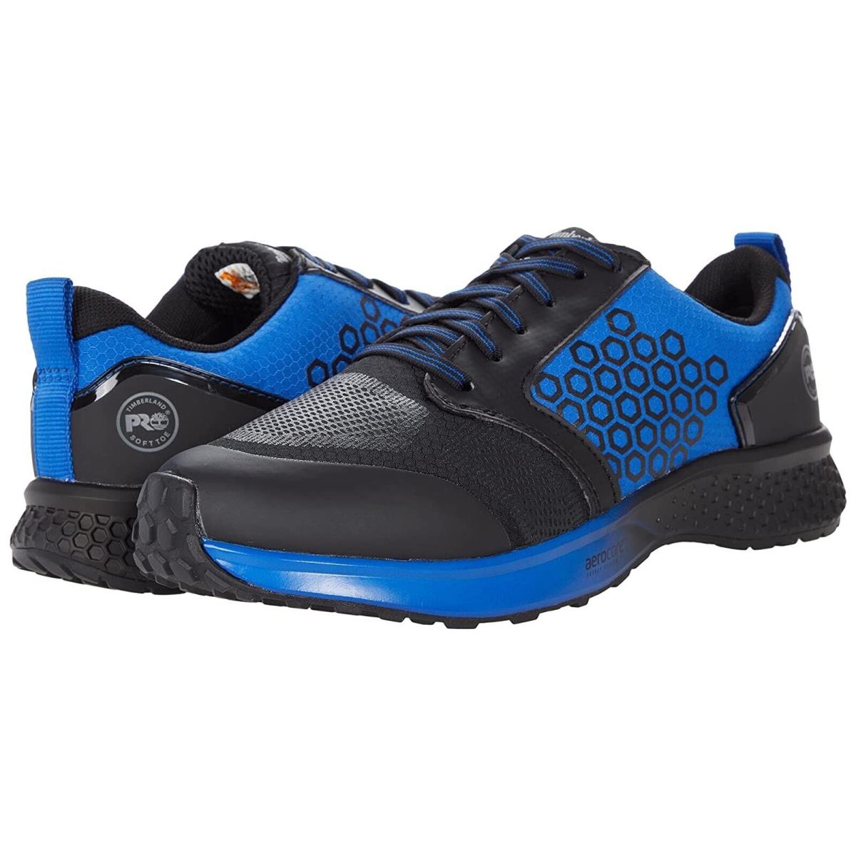 Timberland Pro Day One Reaxion Woman`s Low Soft Toe Shoe US Size 8 - Black/Pantone Blue