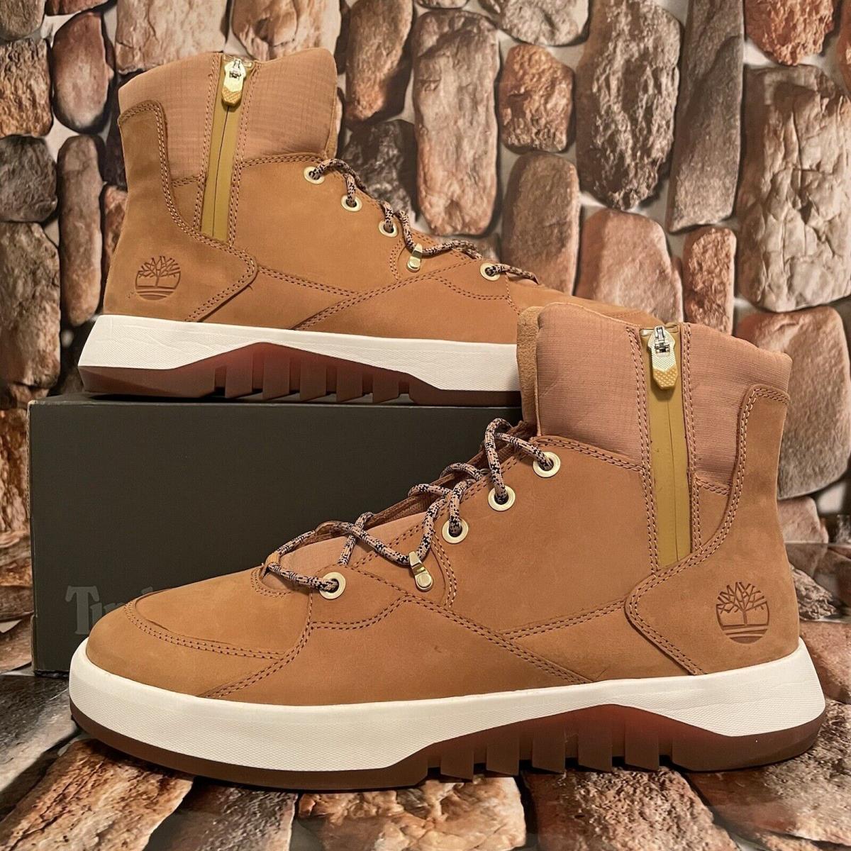 Timberland Men`s Supaway Side Zip Boot Wheat Nubuck Style A2KQU Size 11.5M