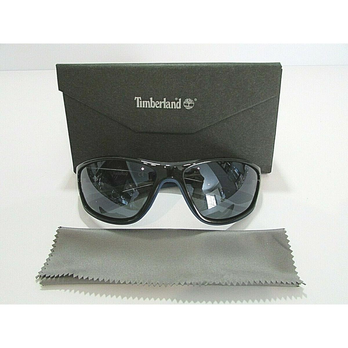 Timberland TB9045 01D Shiny Black Smoke Polarized Rx-able Sunglasses Frame