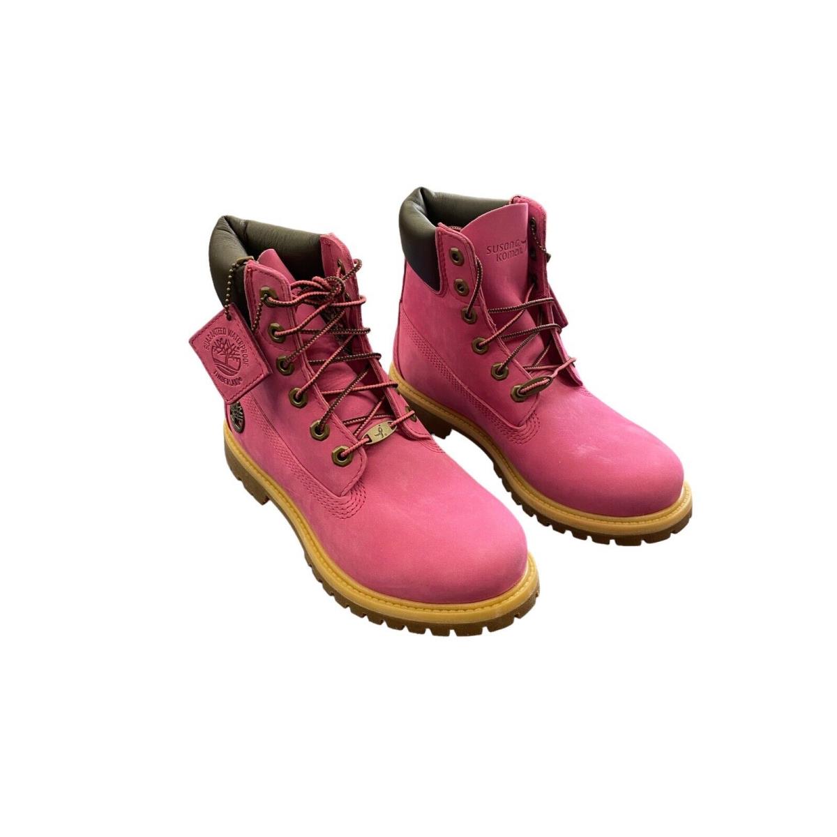 Timberland Women s 6in Premium Suede Nubuck Size 7 Hot Pink Boot