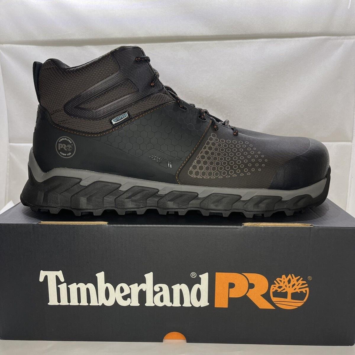 Timberland Pro Ridgework Composite Safety Toe Waterproof Mid Brown Men s Size 14