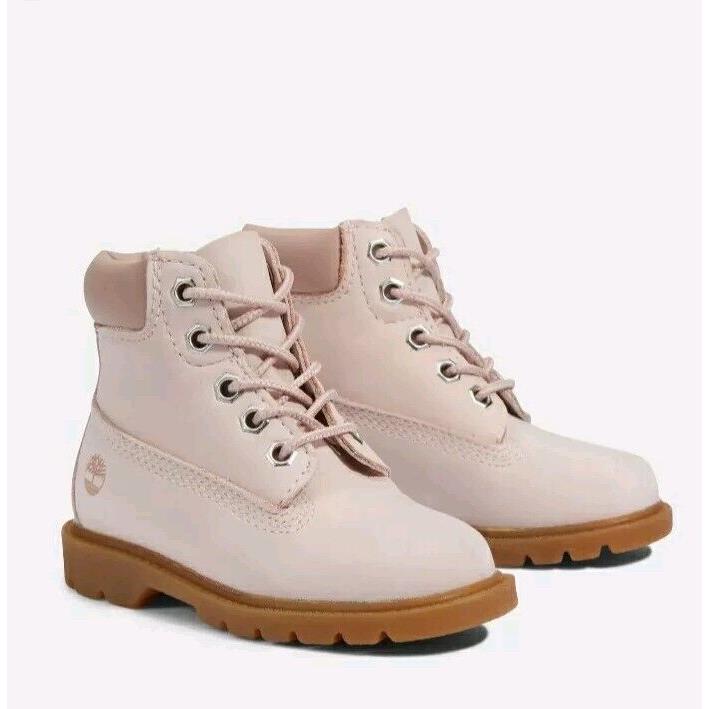 Timberland Premium 6 in Waterproof Boot Light Pink Nubuck Toddler`s Size 12