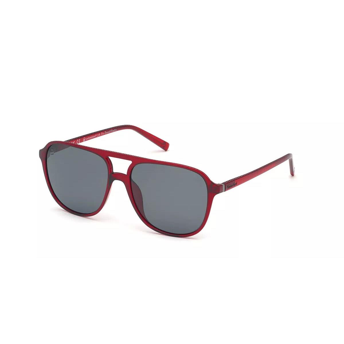 Timberland TB9190 69D Red Polarized Plastic Aviator Sunglasses 58-16-150 TB9190