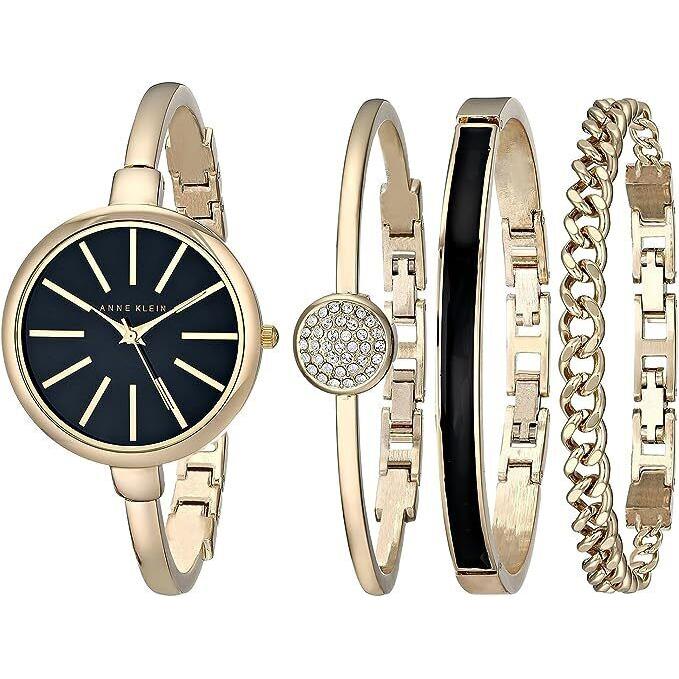 Anne Klein Women`s Bangle Watch and Bracelet Set AK/1470GBST