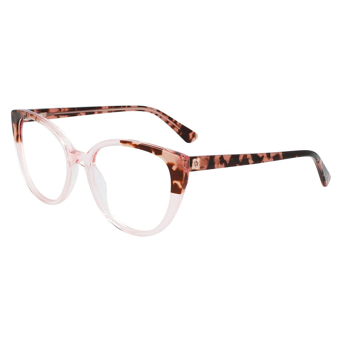 Anne Klein AK5092 Eyeglasses Women Blush Crystal Cat Eye 52mm