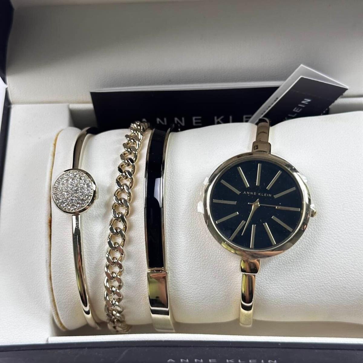 Anne Klein Women`s Bangle Watch and Bracelet Set AK/1470GBST