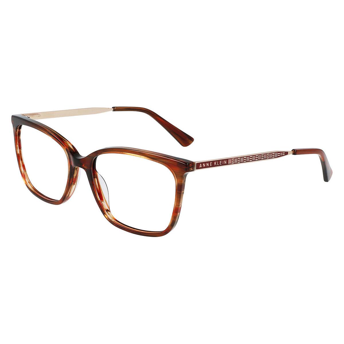 Anne Klein AK5095 Eyeglasses Women Mocha Horn Square 54mm