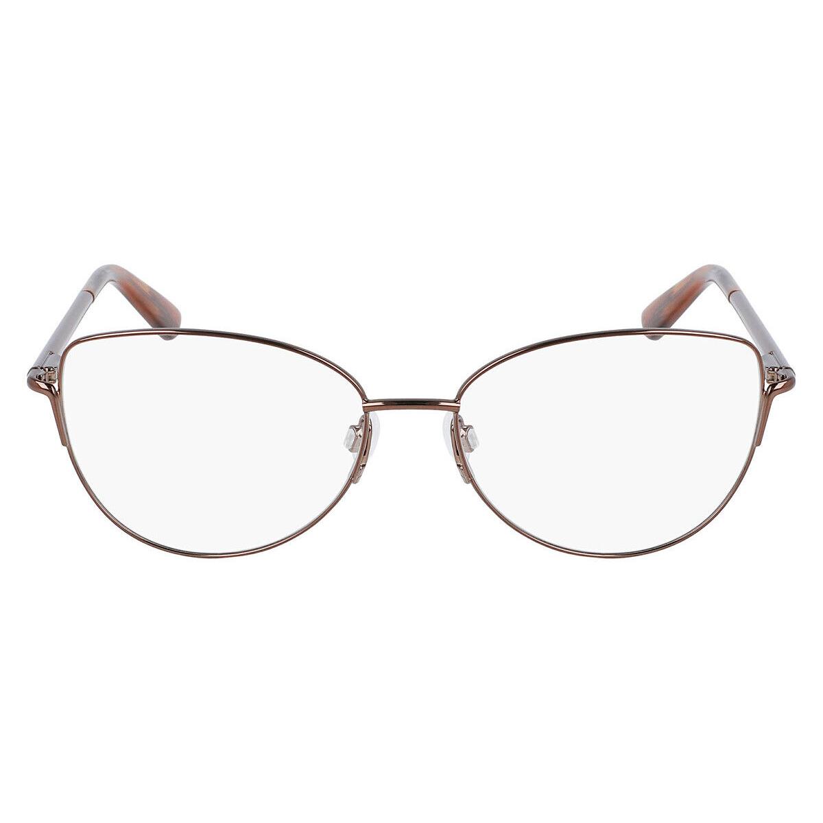 Anne Klein AK5085 Eyeglasses Women Mocha Cat Eye 53mm