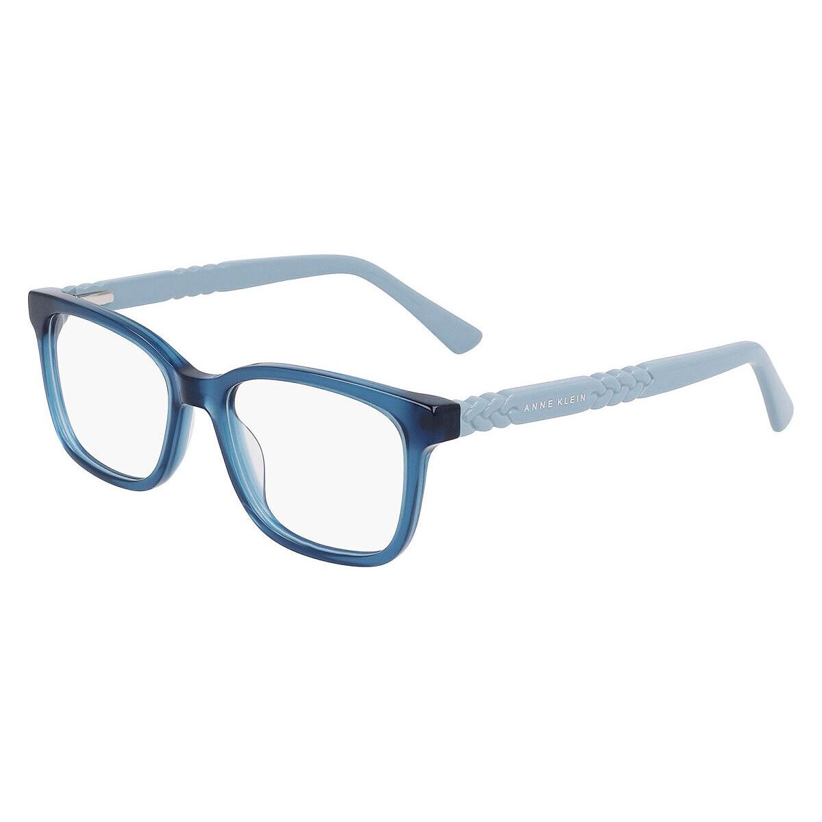 Anne Klein AK5100 Eyeglasses Women Blue Crystal Square 52mm