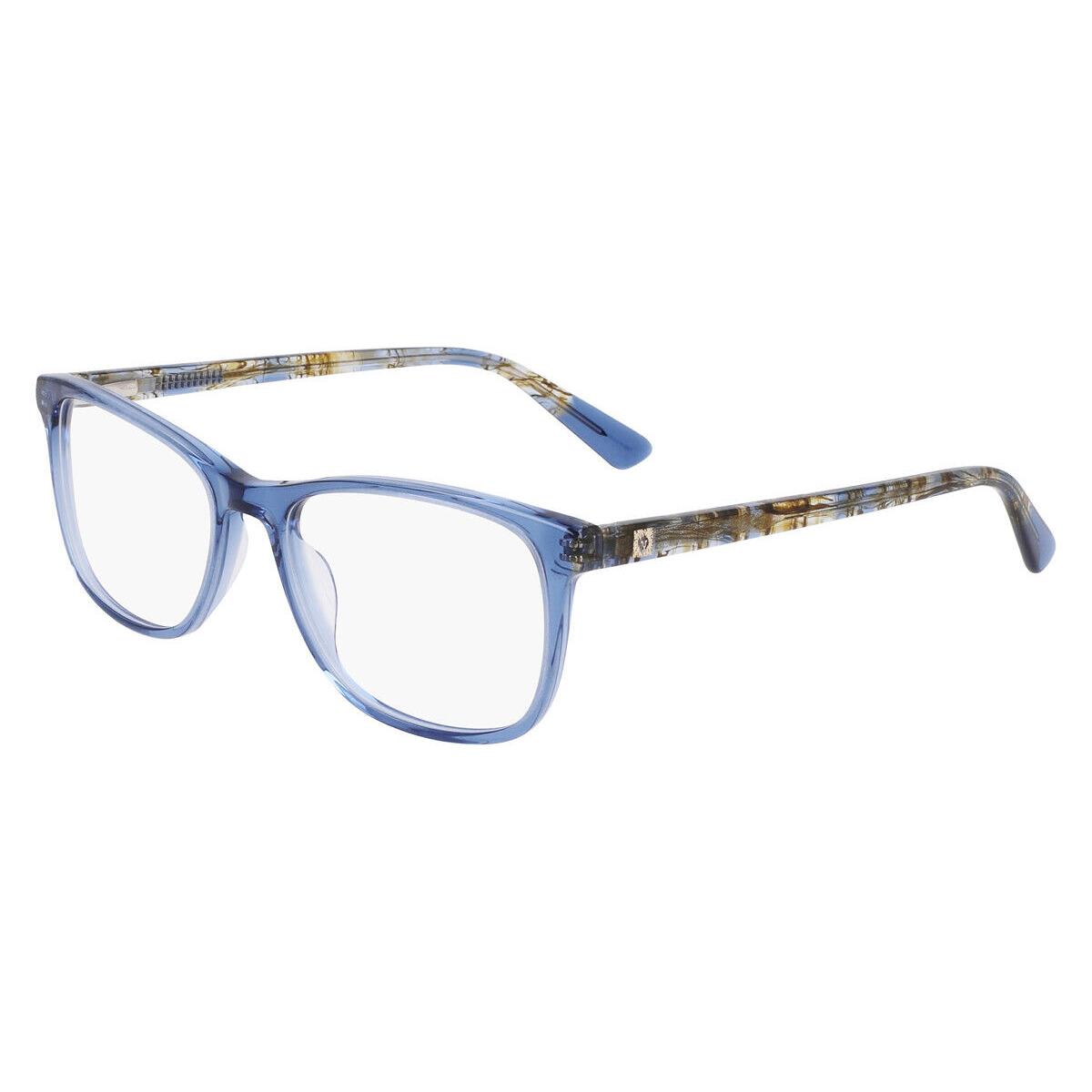 Anne Klein AK5096 Eyeglasses Women Blue Crystal Square 53mm