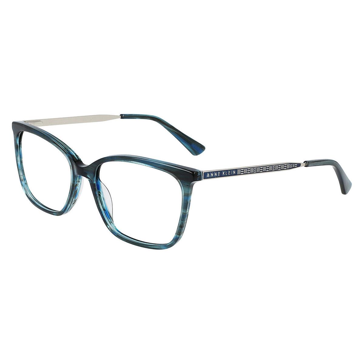 Anne Klein AK5095 Eyeglasses Women Navy Horn Square 54mm