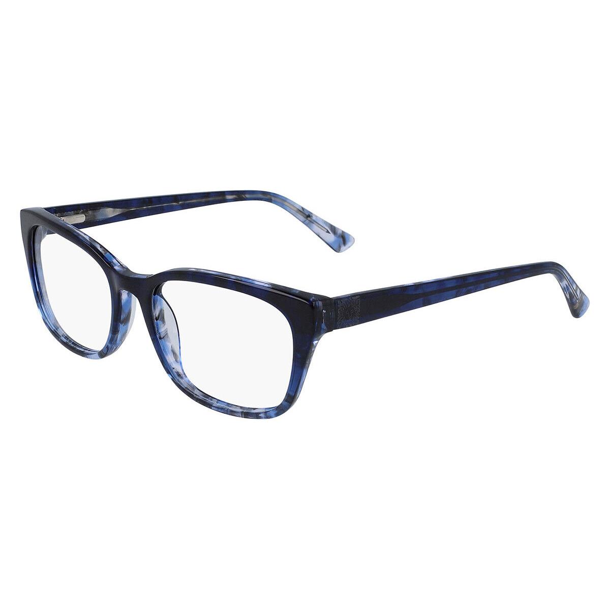 Anne Klein AK5076 Eyeglasses Women Navy Gradient Rectangle 52