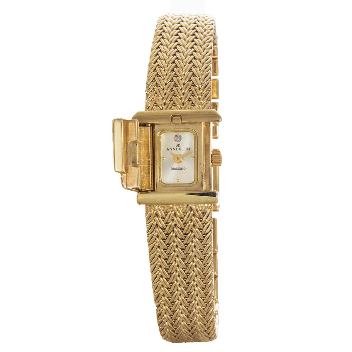 Anne Klein 10/6596 Silver Dial Gold Tone Bracelet Women`s Watch