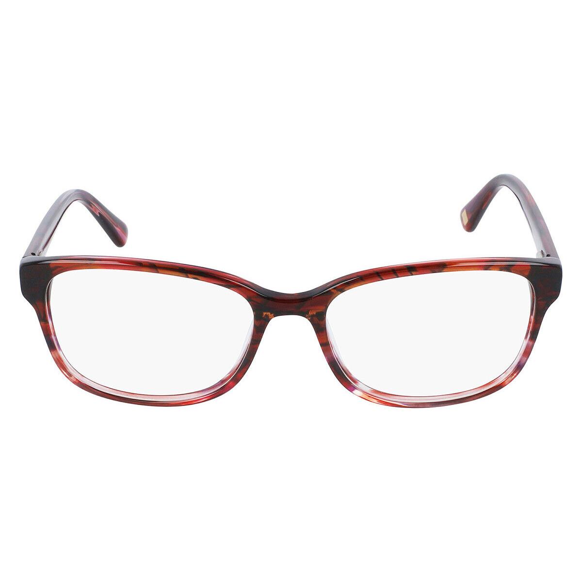 Anne Klein AK5086 Eyeglasses Women Berry Animal Rectangle 52