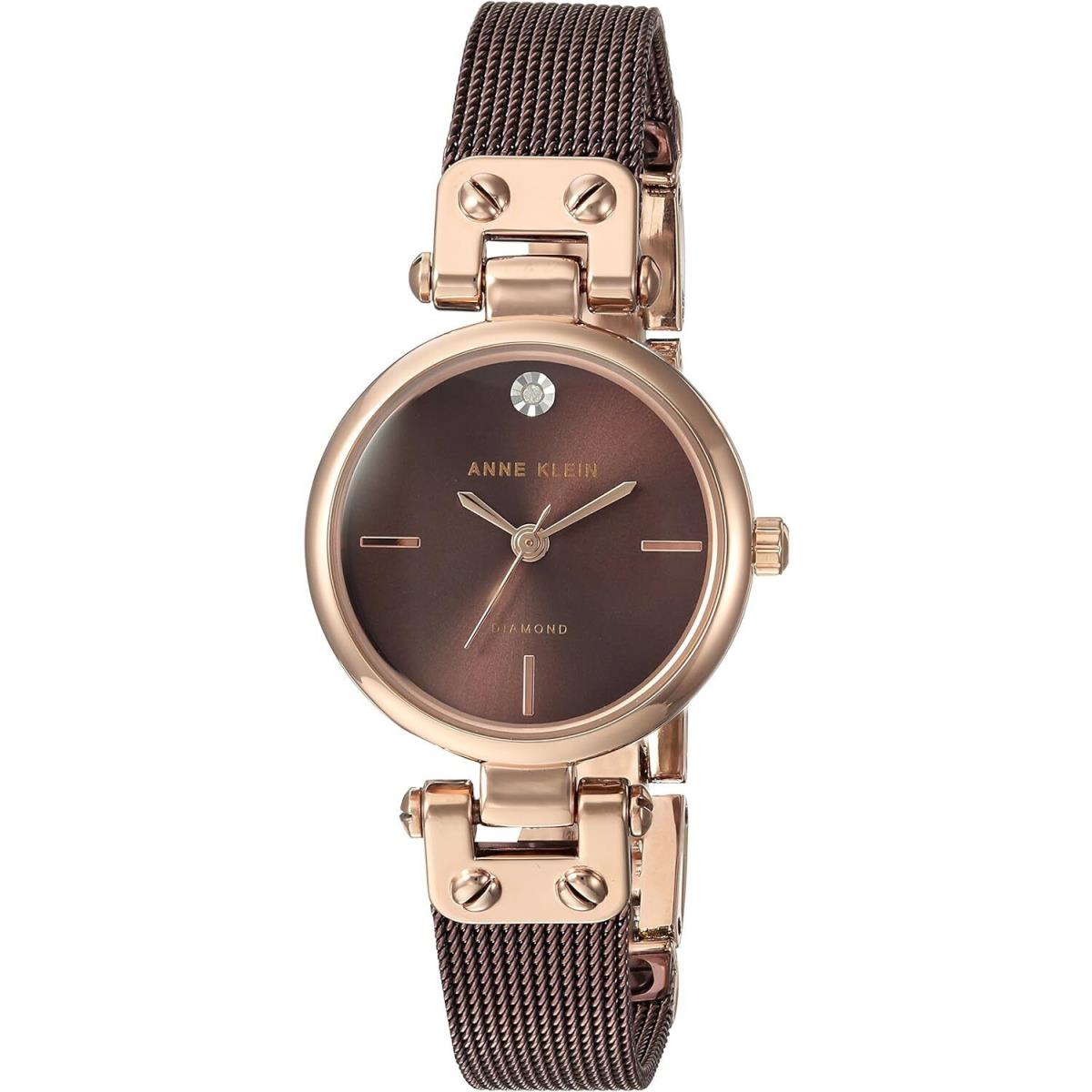 Anne Klein Women`s Quartz Metal and Stainless Steel Dress Watch Color:brown