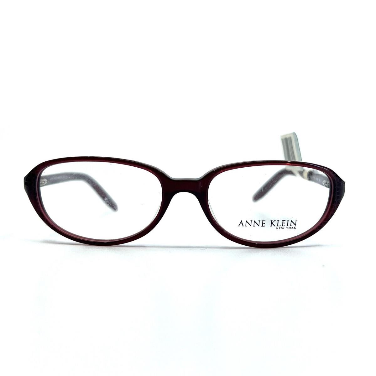 Anne Klein AK8041 128 Eyeglasses Red Oval Full Rim Womens Frames 51 16 135mm