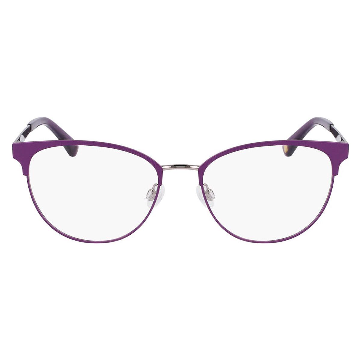 Anne Klein AK5110 Eyeglasses Women Plum Cat Eye 53mm