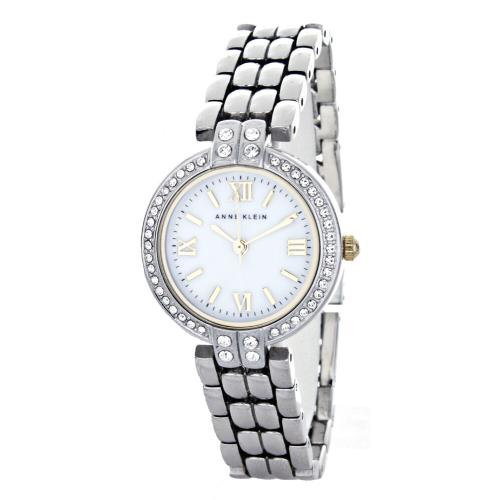 Anne Klein Mother of Pearl Dial Silver Bracelet Quartz Watch AK/1893MPTT - Silver, Quartz