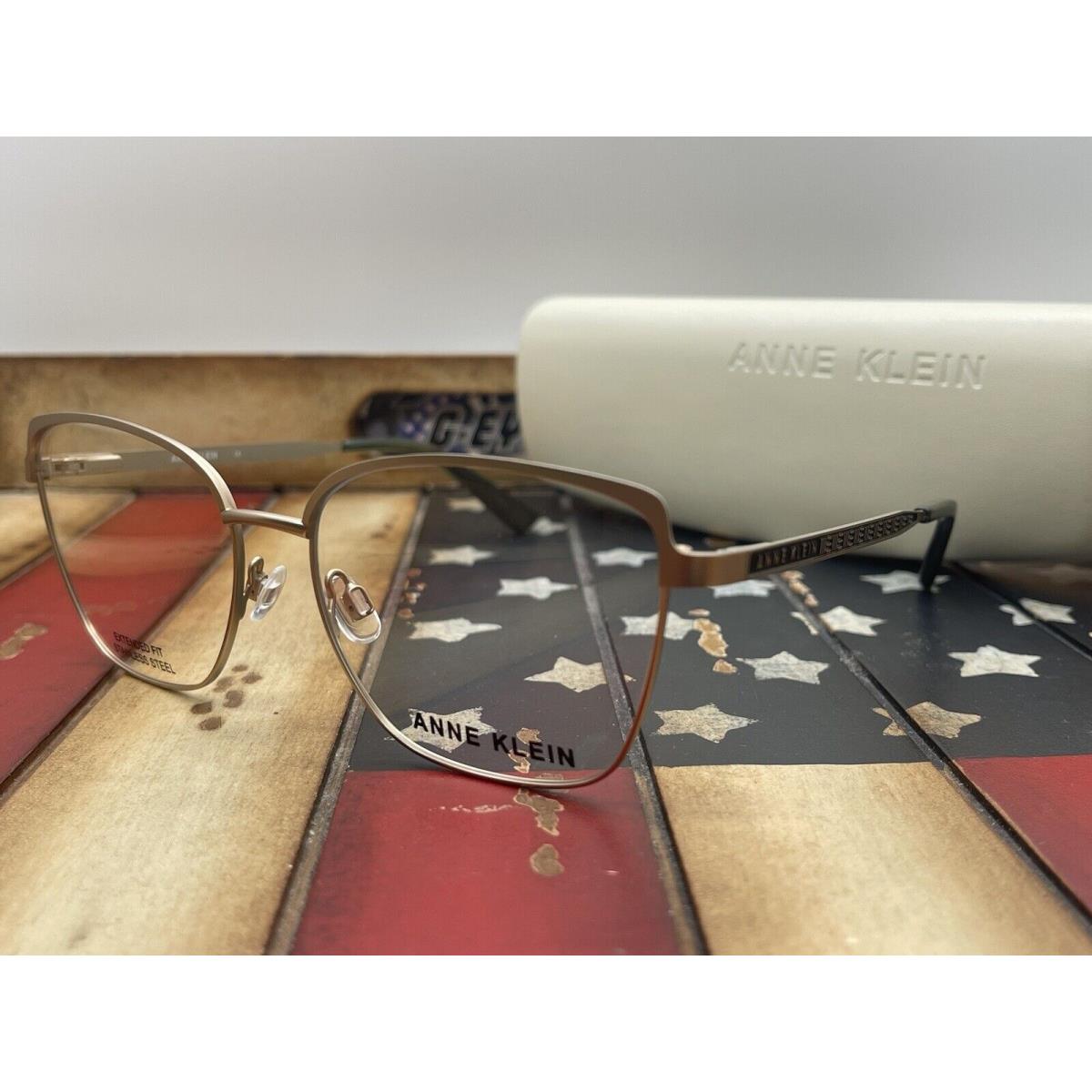 Anne Klein Optical AK5094 Eyeglasses 710 Rose Gold Rimless 55mm Option To Add RX