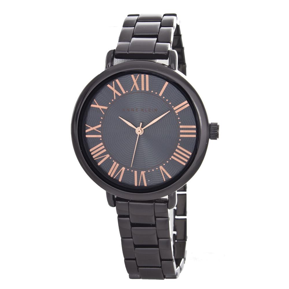 Anne Klein Women`s Black Quartz Watch AK/2065GYRT - Black, Quartz