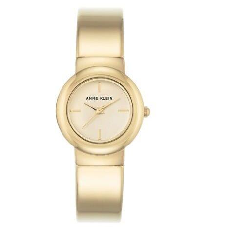 Anne Klein Gold Tone Bangle Link Bracelet Watch AK/2656CHGB