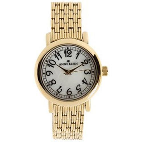 Anne Klein Gold Tone Stainless Steel Band White Dial Watch 10-9372MPGB