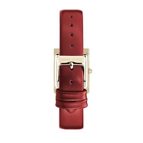 Anne Klein Women`s Dress Watch Leather Calfskin Strap/red/model: AK/2706CHRD