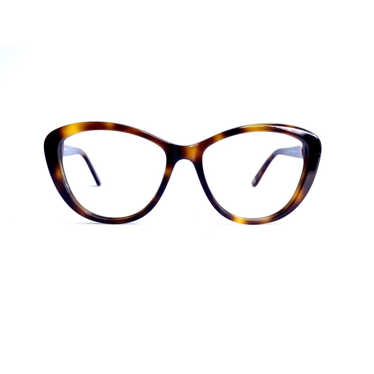 Anne Klein Brown Amber Tortoise Gold Cat Eye Glasses AK7045 215 56 17 135