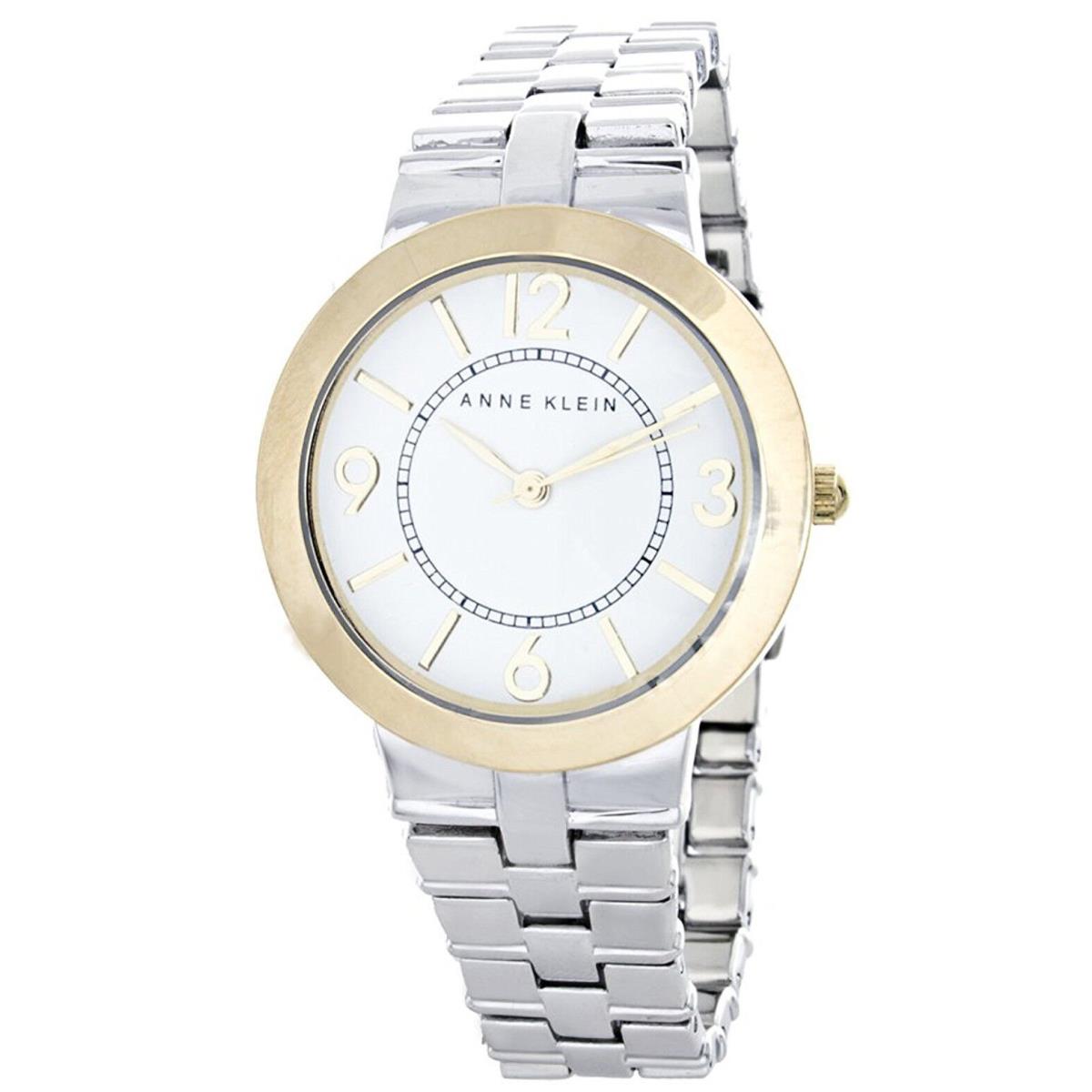 Anne Klein AK/1761WTTT White Dial Stainless Steel Women`s Watch