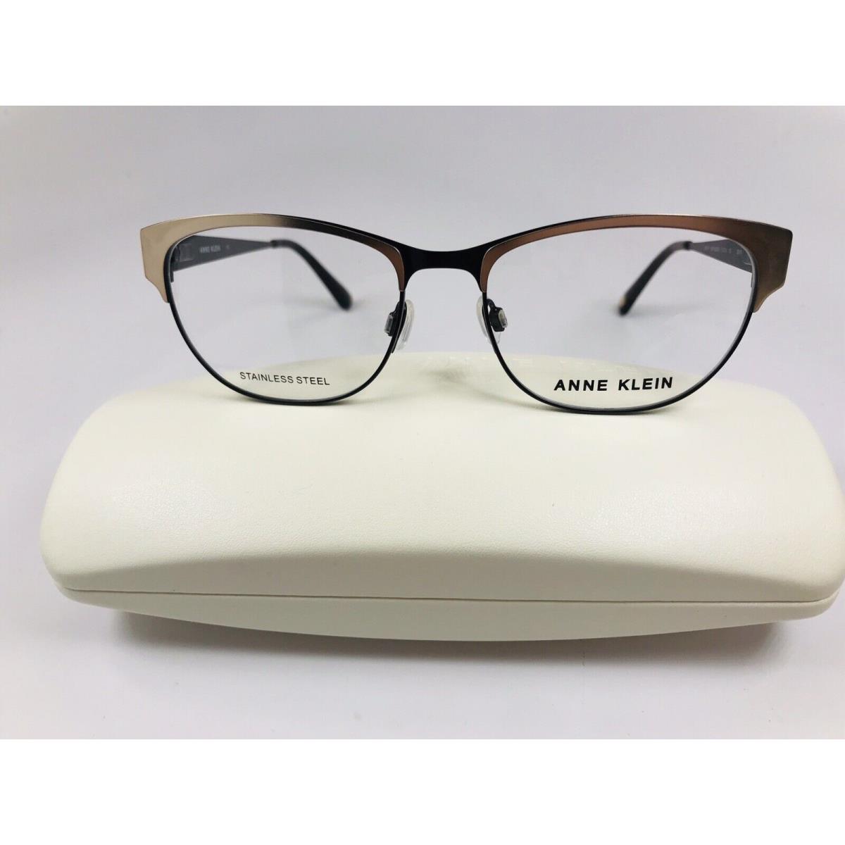 Anne Klein AK5071 001 Black Gold Eyeglasses 51mm with Case