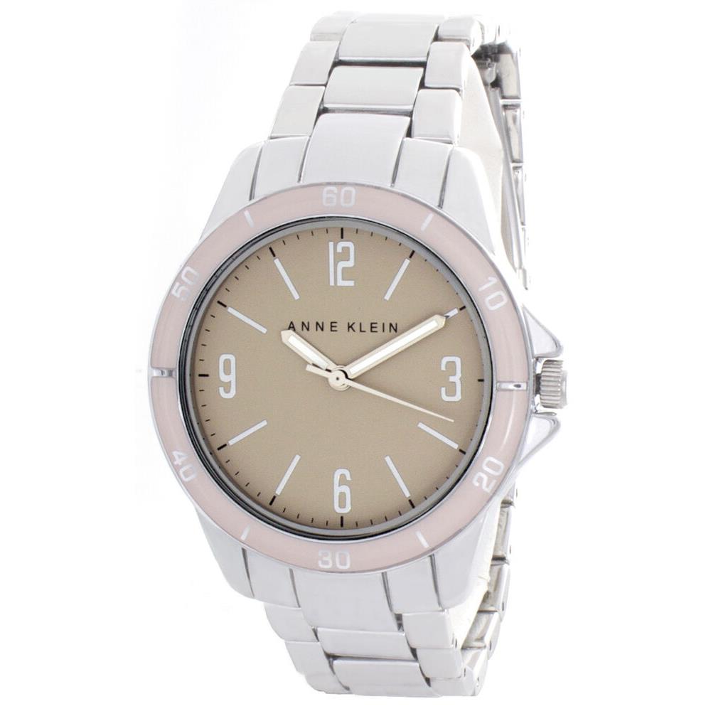 Anne Klein Beige Dial Metal Bracelet Women`s Watch AK/2059LPSV