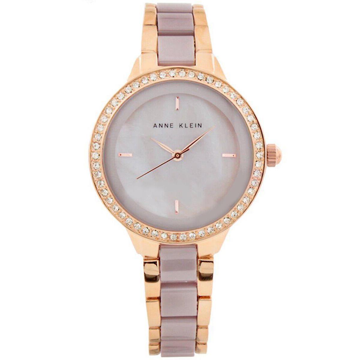 Anne Klein Women`s AK/1418RGTP Ceramic Bracelet Rosegold-tone Watch